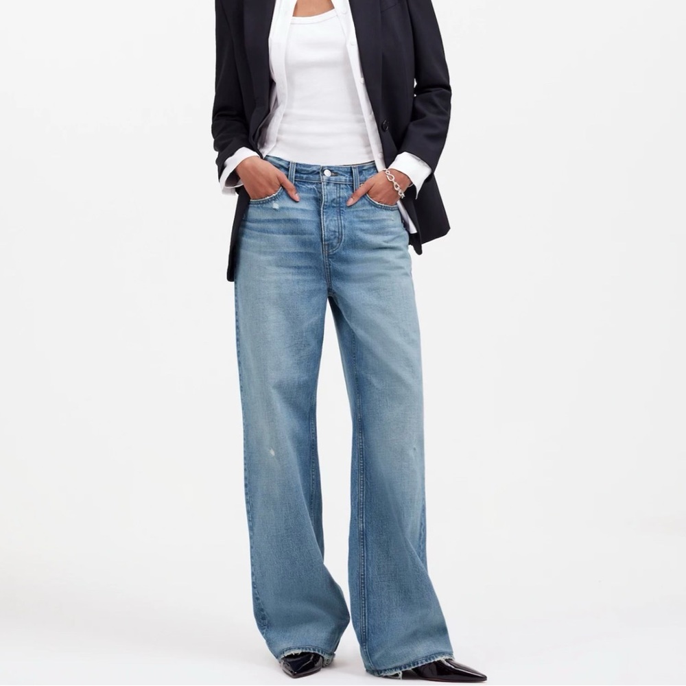 Madewell Low-Slung Baggy Jeans, Hamburg Wash, Size 32 NWT